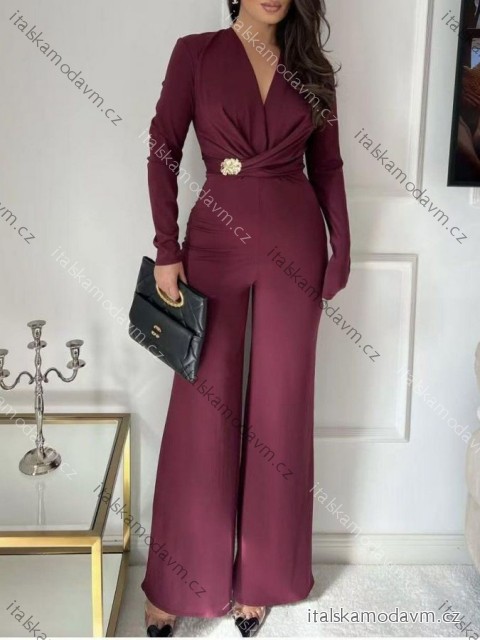 Overal dlouhý elegantní dlouhý rukáv dámský (XS/S/M ONE SIZE) ITALSKÁ MÓDA IMM25M43749