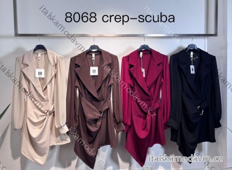 Šaty elegantný dlhý rukáv dámske (XS/S/M ONE SIZE) TALIANSKA MÓDA IMM25M8068