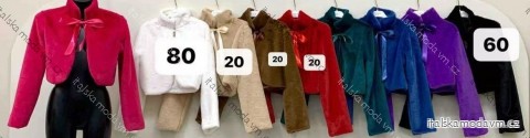 Kabátek krátký zimní dlouhý rukáv dámský (XS/S/M ONE SIZE) ITALSKÁ MÓDA IMM25M4474