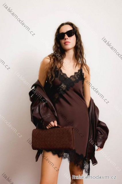 Šaty krajkové na ramínka dámské (XS/S/M ONE SIZE) ITALSKÁ MÓDA IMM25M4750