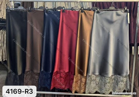 Sukně dlouhá saténová dámská (XS/S/M ONE SIZE) ITALSKÁ MÓDA IMM25M4169