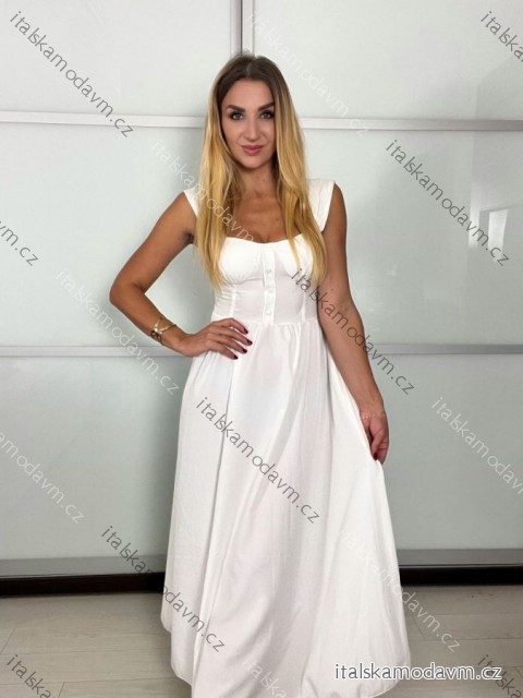 Šaty letní na široká ramínka dámské (S/M/L ONE SIZE) ITALSKÁ MÓDA IMPBB25B25300/DU