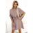 Šaty elegantní motýlkové dlouhý rukáv dámské (S/M ONE SIZE) ITALSKÁ MÓDA NUNM25287-37/DU S/M tmavě starorůžová