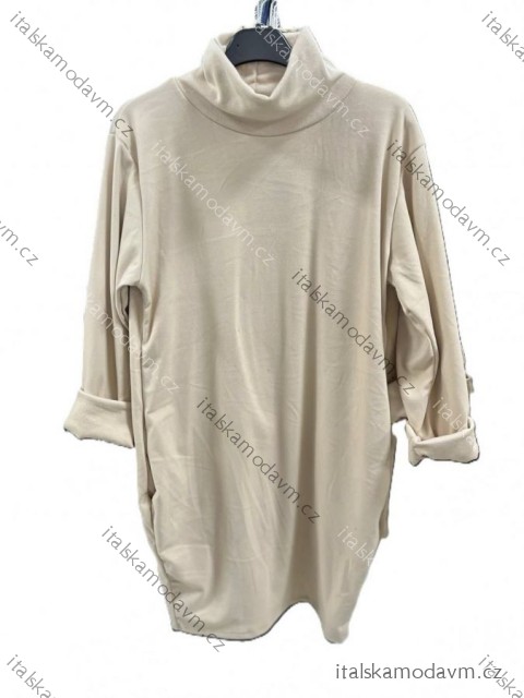 Šaty teplé s rolákem dlouhý rukáv dámské (XS/S/M ONE SIZE) ITALSKÁ MÓDA IMM25M24858