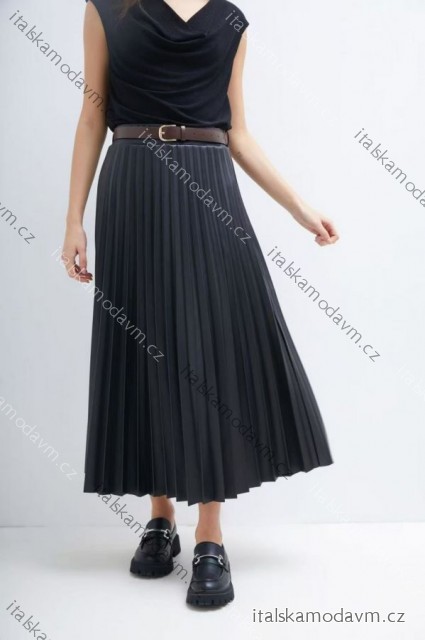 Sukňa dlhá skladaná s opaskom dámska (XS/S/M ONE SIZE) TALIANSKA MÓDA IMM25M7212