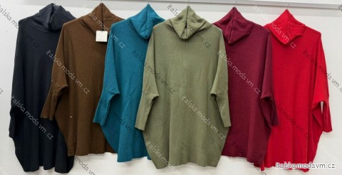 Sveter úpletový rolák  dlhý rukáv dámsky nadrozmer (54/56/58 ONE SIZE) TALIANSKA MÓDA IM425752