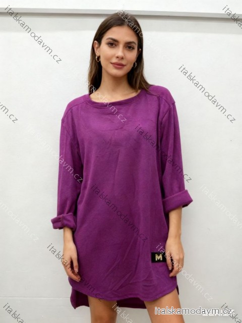 Tunika prodloužená dlhý rukáv dámska nadrozměr (48/50/52 ONE SIZE) TALIANSKA MÓDA IM425754