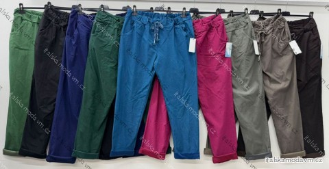 Nohavice strečové dámske nadrozmer (50/52/56 ONE SIZE) TALIANSKA MóDA IM425756