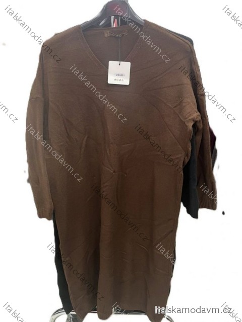 Svetr prodloužený tenký dlouhý rukáv dámský (XS/S/M ONE SIZE) ITALSKÁ MÓDA IMM25M8118