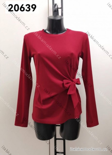 Tričko elegantní dlouhý rukáv dámské (XS/S/M ONE SIZE) ITALSKÁ MÓDA IMM25M20639