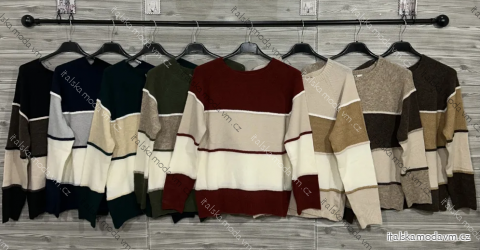 Svetr teplý dlouhý rukáv dámský (S/M/L ONE SIZE) IMPOZ25JR-1041