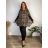 Tunika dlouhý rukáv dámská nadrozměr (52/54/56 ONE SIZE) TURECKÁ MODA TM9251112/DU 52/54/56 hnědá