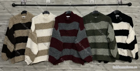 Svetr pletený dlouhý rukáv dámský (S/M/L ONE SIZE) IMPOZ25YNK-85244