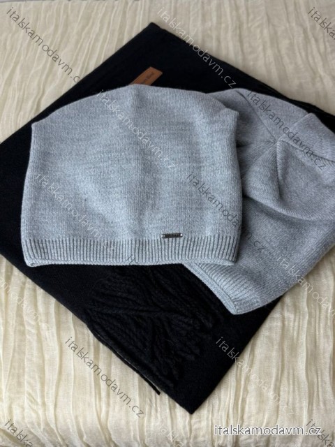 Čepice zimní  dámská (ONE SIZE) WROBI PV425001/DUR ONE SIZE šedá světlá
