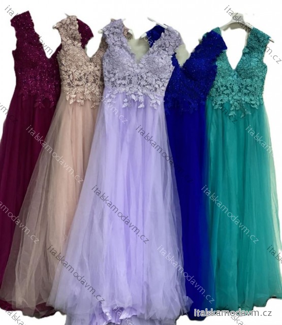 Šaty maturitní společenské bez rukávu dámské (S/M/L ONE SIZE) ITALSKÁ MÓDA IMC25529