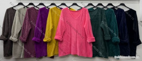 Sveter teplý dlhý rukáv dámsky nadrozmer (50/52/54 ONE SIZE) TALIANSKA MÓDA IM425777