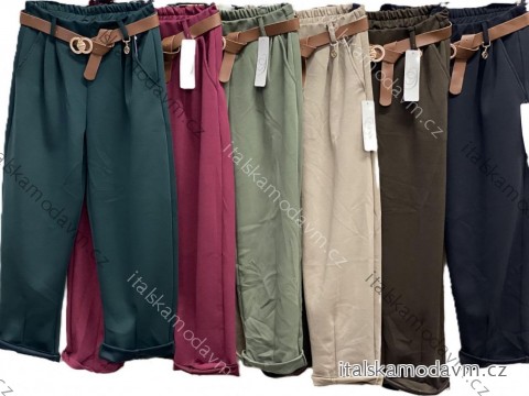 Kalhoty s páskem dámské (S/M/L ONE SIZE) ITALSKÁ MÓDA IMC25562