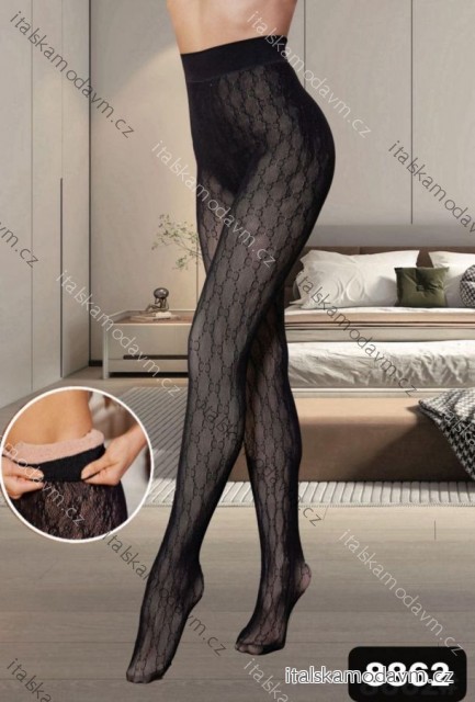 Nohavice pančuchové zateplené dámske (S/M ONE SIZE) TALIANSKA MÓDA IMM24M8862