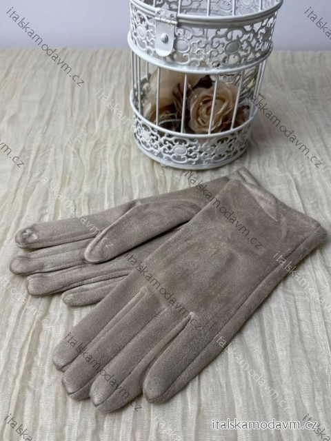 Rukavice zimné s kožúškom dámske (ONE SIZE) QGJ TREND LIS25001/DUR ONE SIZE béžová