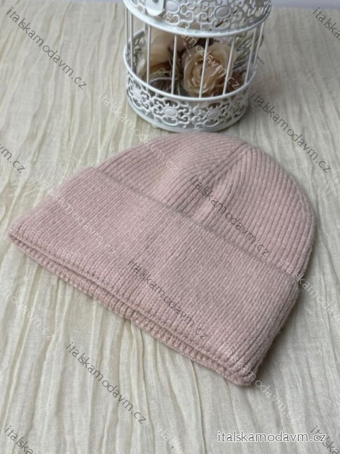 Čepice zimní dámská (ONE SIZE) BEST EMILIE LIS25MZ-538/DUR ONE SIZE růžová starorůžová