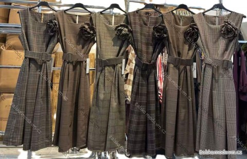 Šaty elegantní s páskem bez rukávů dámské (XS/S/M ONE SIZE) ITALSKÁ MÓDA IMM25M4074