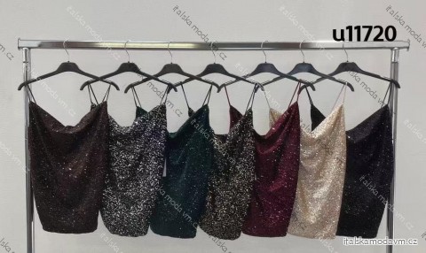 Top tílko třpytivý na ramínka dámský (XS/S/M ONE SIZE) IMM25M11720