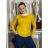 Svetr úpletový na knoflíky dlhý rukáv dámsky ANDY (S/M/L) TALIANSKA MODA MB21255819-18/DUR S/M/L žlutá hořčicová