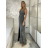 Šaty dlouhé elegantní společenské třpytivé bez rukávů dámské MONA (XS/S/M ONE SIZE) ITALSKÁ MÓDA IMM25M20513