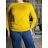 Svetr úpletový dlouhý rukáv dámský (S/M/L ONE SIZE) ITALSKá MóDA IMM22Fd5816/DU S/M/L béžová