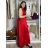 Šaty společenské variabilní vázání saténové dámské MARCELA (XS/S/M ONE SIZE) ITALSKÁ MÓDA IMWGB252250/DR červená, S/M/L