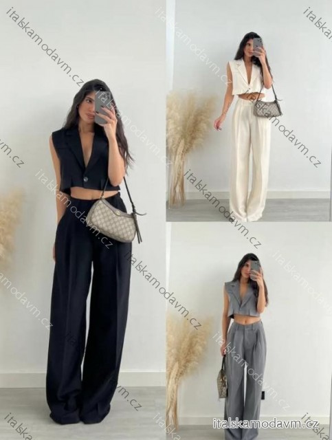 Kalhoty elegantní oversize dámské (XS/S/M ONE SIZE) ITALSKÁ MÓDA IMM25M39568M35555