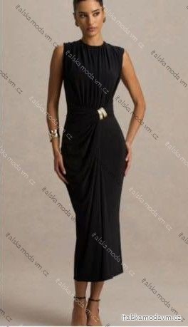 Šaty společenské elegantní bez rukávů dámské (XS/S/M ONE SIZE) ITALSKÁ MÓDA IMM25M44656