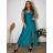Šaty elegantní dlouhé bez rukávu dámské SARA (M/L/XL ONE SIZE) ITALSKá MóDA IM4251146/DUR M/L/XL modrá petrolejová