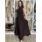 Šaty letní dlouhé na ramínka variabilní zavazování dámské (S/M/L/XL ONE SIZE) ITALSKÁ MÓDA IMM223000HG/DR tmavě hnědá, S/M/L