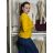 Svetr úpletový na knoflíky  dlouhý rukáv dámský SANDY (S/M/L) ITALSKÁ MODA IMM255818-18/DUR S/M/L žlutá hořčicová