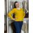 Svetr úpletový na knoflíky  dlouhý rukáv dámský SANDY (S/M/L) ITALSKÁ MODA IMM255818-18/DUR S/M/L žlutá hořčicová