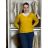 Svetr úpletový na knoflíky  dlouhý rukáv dámský SANDY (S/M/L) ITALSKÁ MODA IMM255818-18/DUR S/M/L žlutá hořčicová