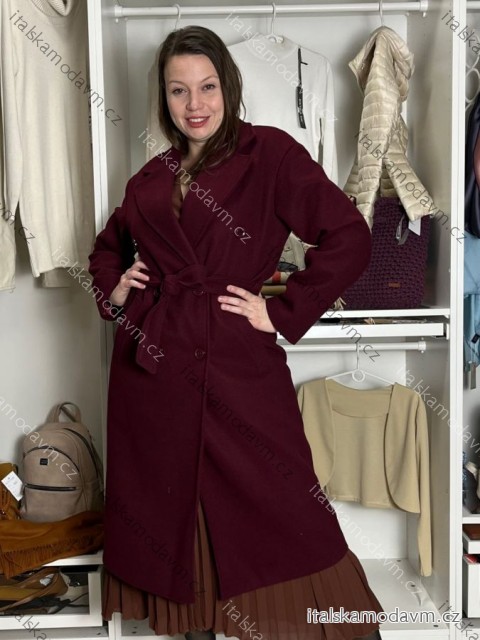 Kabát zimní dlouhý rukáv dámský (S/M/L ONE SIZE) ITALSKÁ MÓDA IMD25527/DU