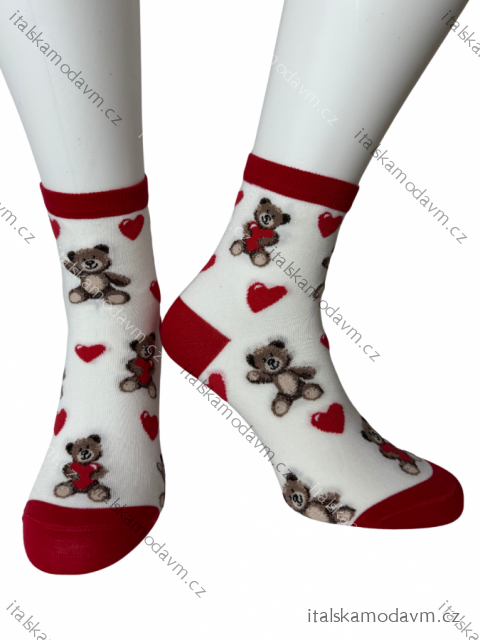 Ponožky slabé veselé valentýn dámské (37-41) POLSKÁ MÓDA DPP25201/DR