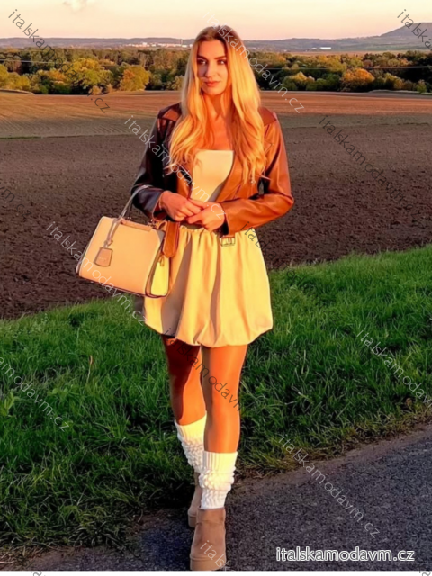 Dámské pletené návleky na nohy (ONE SIZE) POLSKÁ MÓDA DPP25823/DR