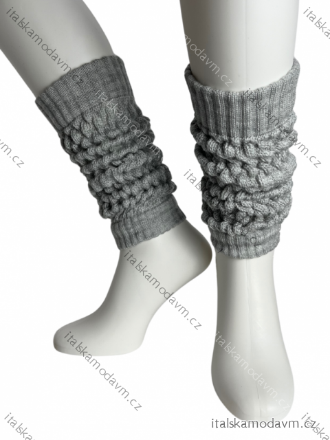 Dámské pletené návleky na nohy (ONE SIZE) POLSKÁ MÓDA DPP25823/DR šedá