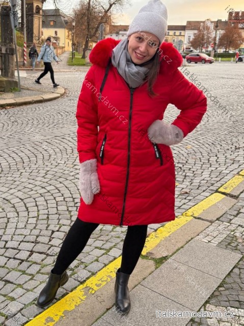 Kabát zimní nadrozměr dámský (S-2XL) SKORP HH-2408/DUR M červená