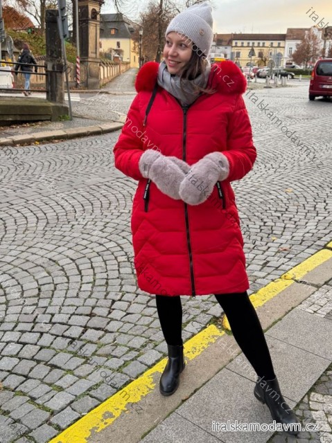 Kabát zimní nadrozměr dámský (S-2XL) SKORP HH-2408/DUR L červená