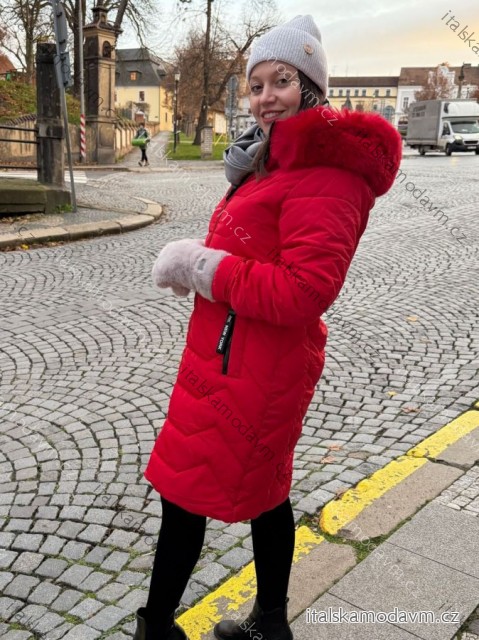 Kabát zimný nadrozmer dámsky (S-2XL) SKORP HH-2408/DUR S červená