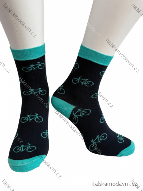 Ponožky kotníkové slabé veselé cyklistické dětské dámské (35-38,38-41) POLSKÁ MÓDA DPP250832/DR