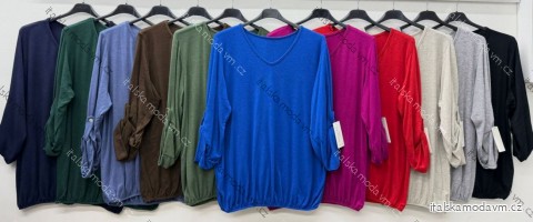 Tričko dlhý rukáv dámske nadrozmer (54/56/58 ONE SIZE) TALIANSKA MÓDA IM425852