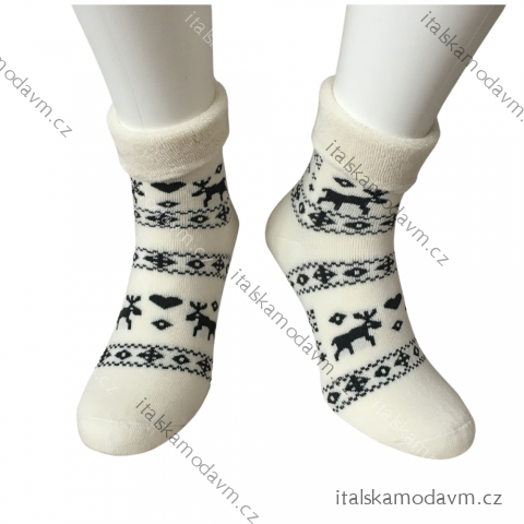 Ponožky vánoční teplé termo dámské (36-40) POLSKÁ MODA DPP22268W/DR