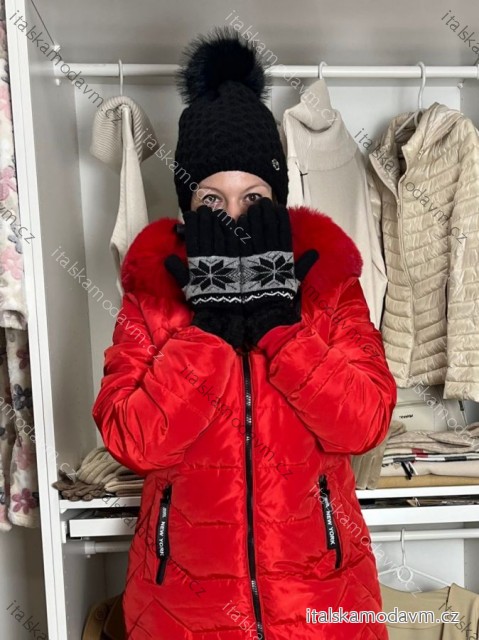 Rukavice prstové dámske (ONE SIZE) AURA. VIA NK6878/DUR ONE SIZE čierna