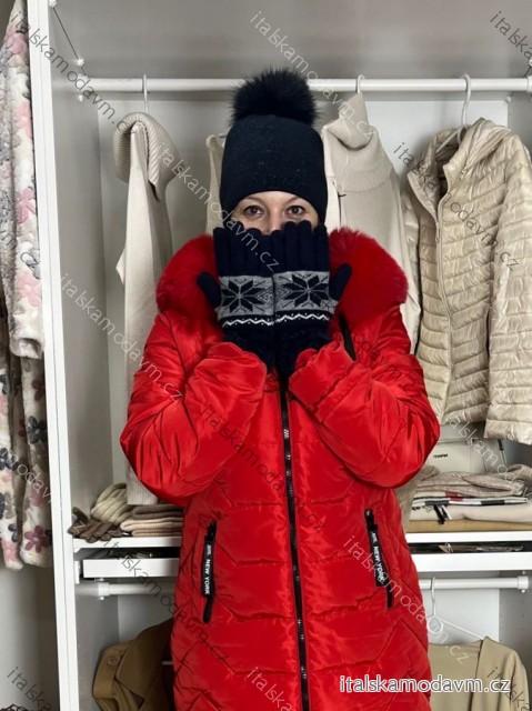 Rukavice prstové dámske (ONE SIZE) AURA. VIA NK6878/DUR ONE SIZE tmavo modrá