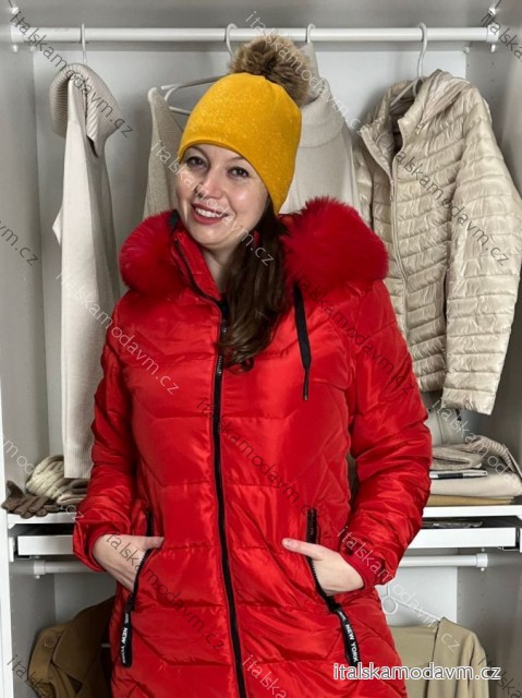 Čepice zimní dámská (ONE SIZE) VEILO POLSKÁ VÝROBA PV922430/DUR ONE SIZE žlutá hořčicová